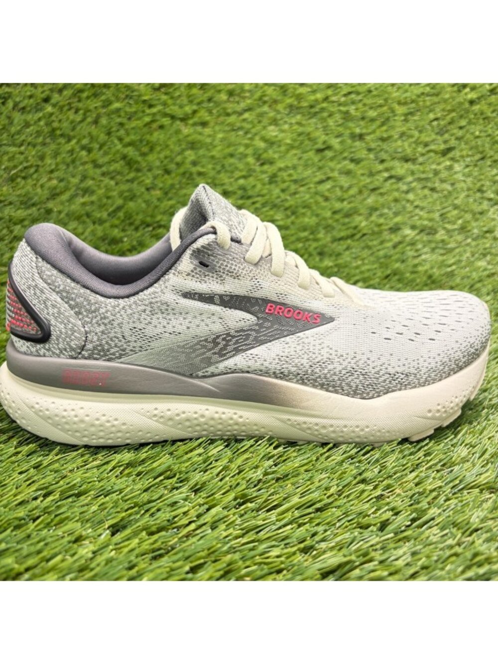 Brooks Ghost 16 Womens Size 6.5 Gray Pink Athletic Road Running Shoes Sneakers